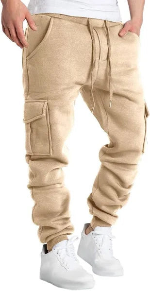 Generic Men's Heavyweight Fleece Cargo Sweatpants