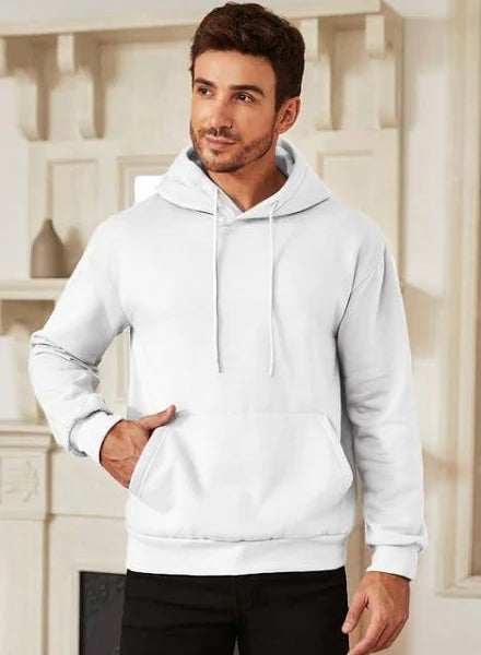 JMIERR Mens 2024 Casual Cotton Hooded Collar Drawstring Hoodies Pullover Sweatshirts Casual Long Sleeve Shirts